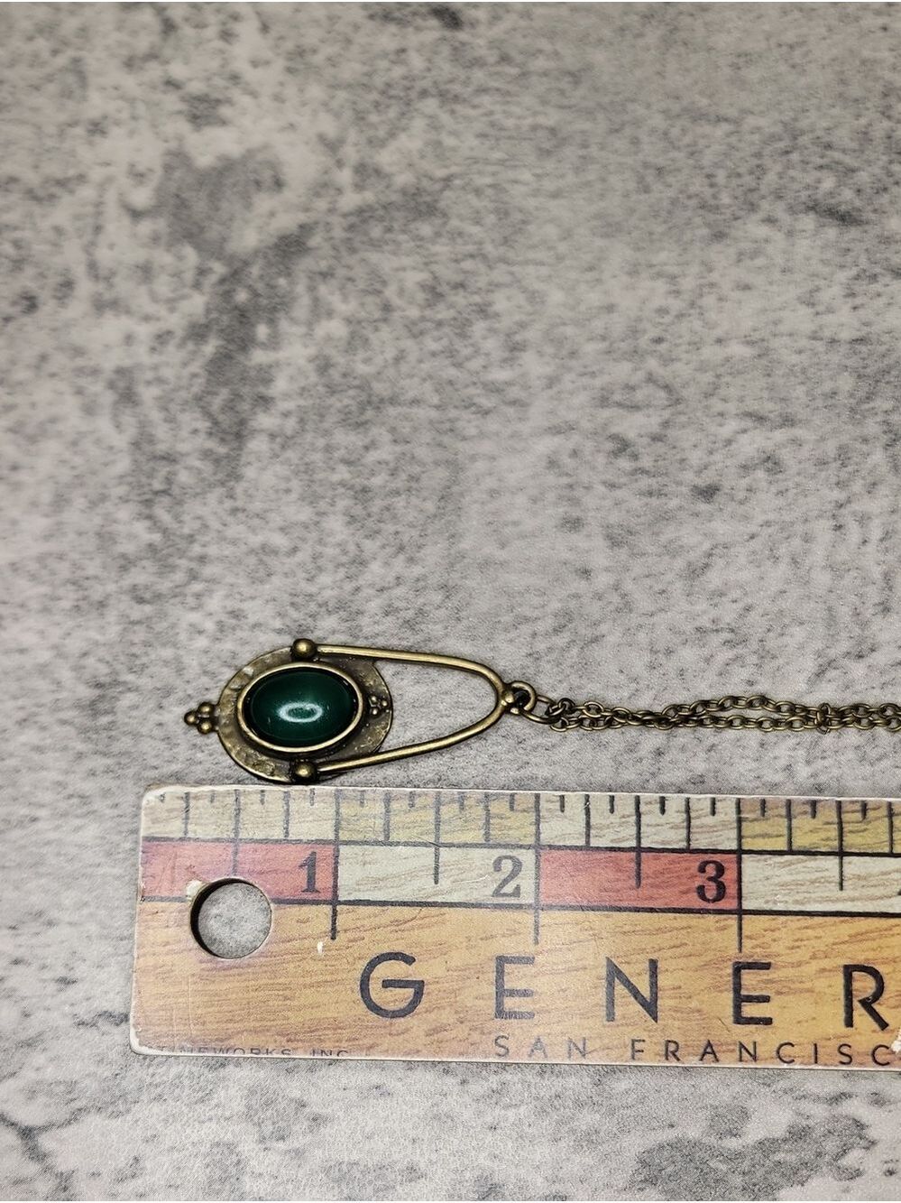 One of a kind Uranium Glass Necklace - Picture 6 of 8